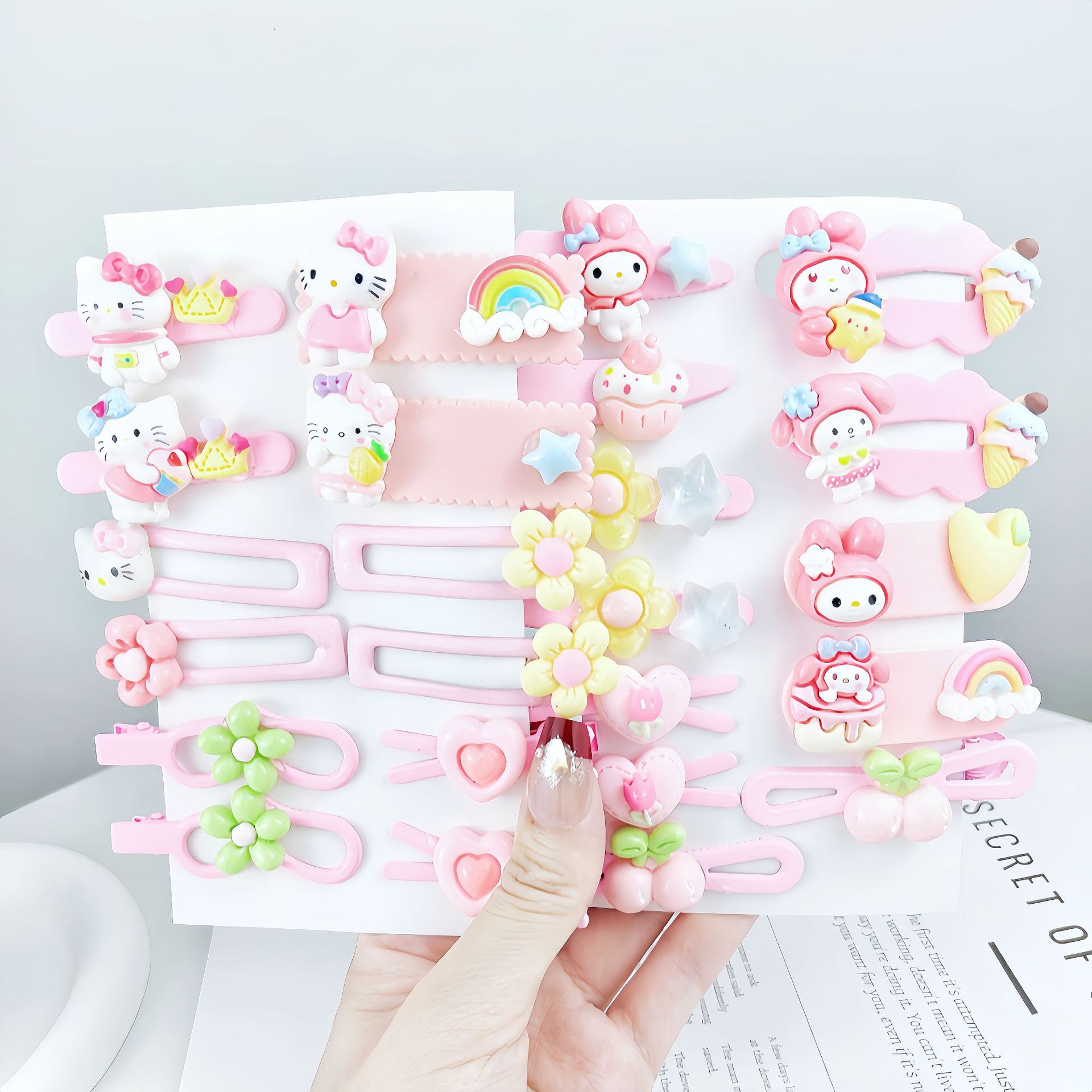 Children's cute cartoon Kulomi hair clips, baby bb hair clips, girls' side broken hair bangs clips, girls' headwear details Picture