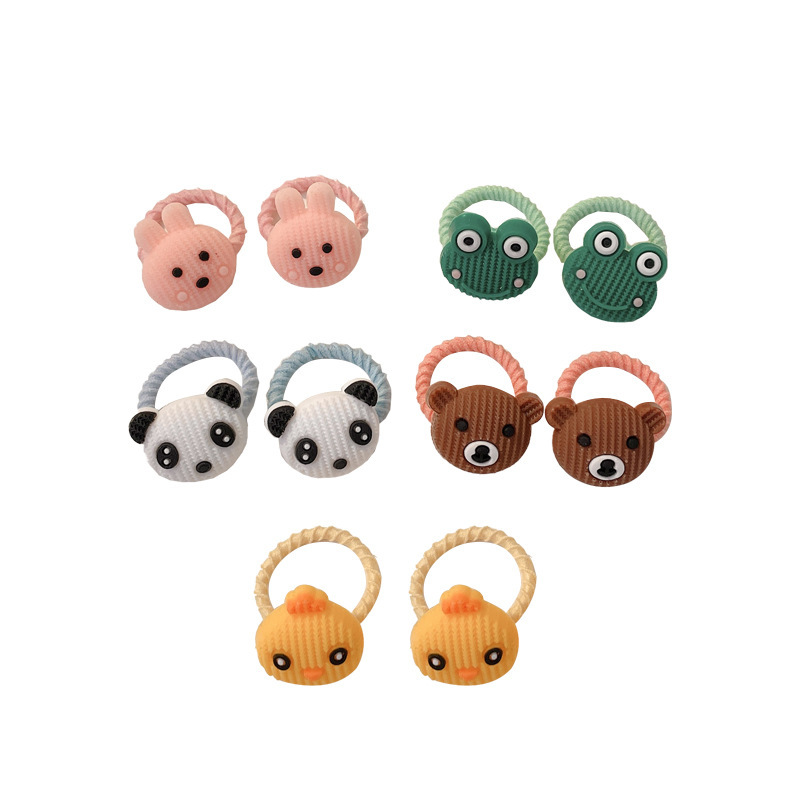 Baby thumb hair band, children's rubber band, cute girls' hair accessory, hair tie rubber band, no hair damage, good elasticity, hair tie Item Picture