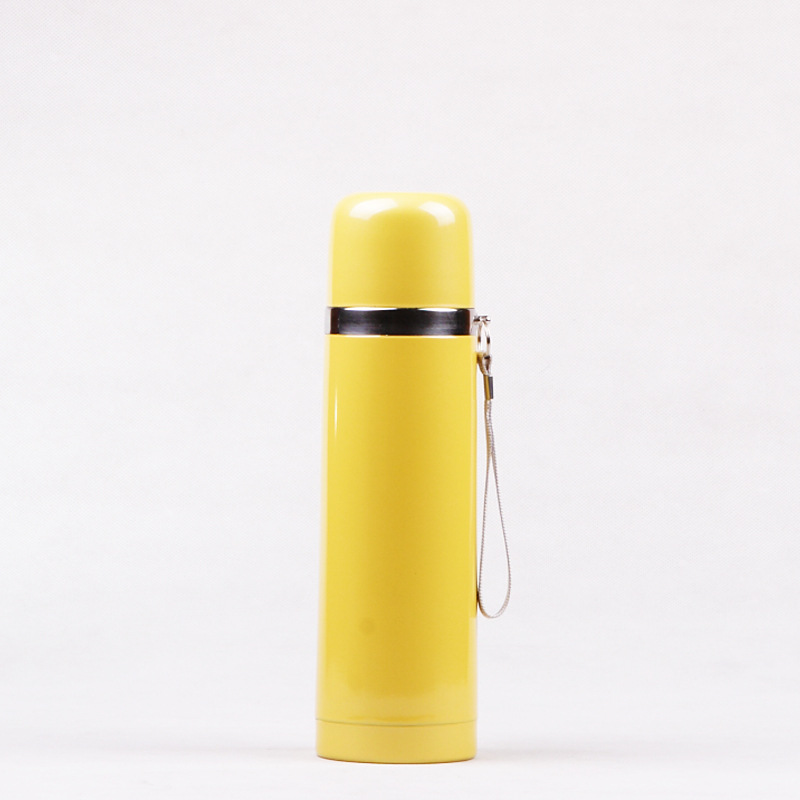 500ML vacuum insulated and cold preservation sling portable LOGO bullet-shaped cartoon creative stainless steel insulated cup direct supply details Picture