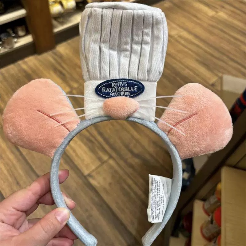 New cute cooking mouse King hair band, face wash headband, cartoon and funny plush mouse, Internet celebrity headband, hair clip headband full figure