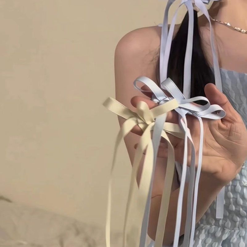 The goddess of atmosphere, Spring Ballet girl ribbon bow hair clip, lazy braiding, side hair tie, sweet hair accessory Application Scenario