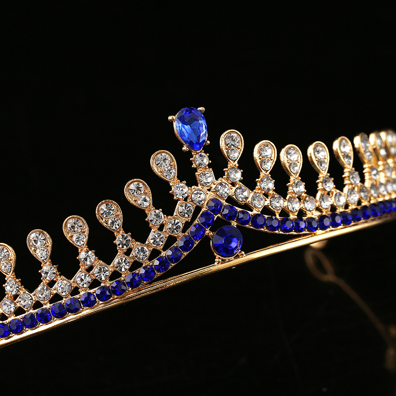 Korean-style crown headwear, hair accessory, rhinestone, fashion queen, wedding accessories, wedding ornaments, versatile photography hair crown Specification drawing