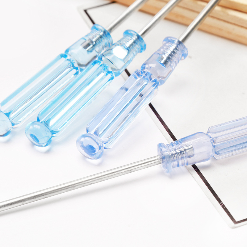 Wholesale of small screwdrivers, crystal screwdrivers, transparent cross notebook screwdrivers, 3*75mm mini screwdrivers details Picture