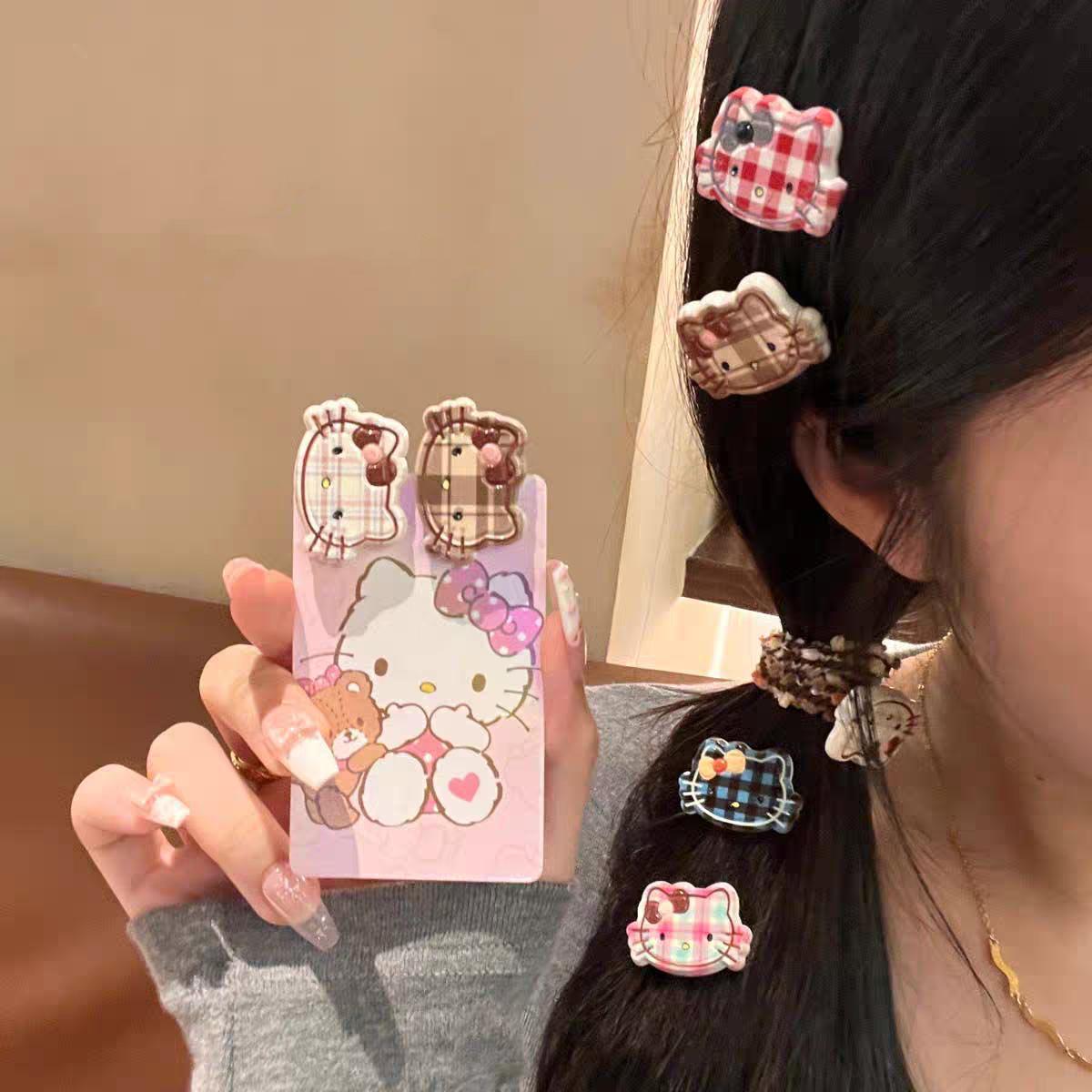 Check KT cat hair clips for women, simple and versatile. Side clips for broken hair, bangs, ponytail braided hair clips, wholesale of hair clips Specification drawing