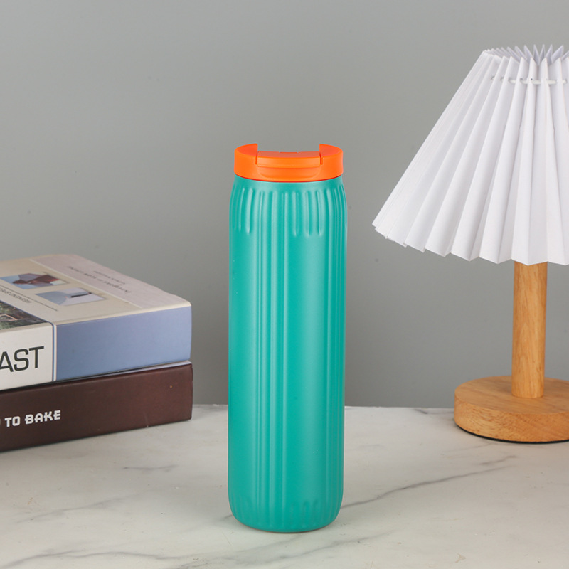 Cross-border high-appearation-level sports water cup, coffee cup, 304 stainless steel insulated cup, dopamine student portable cup details Picture