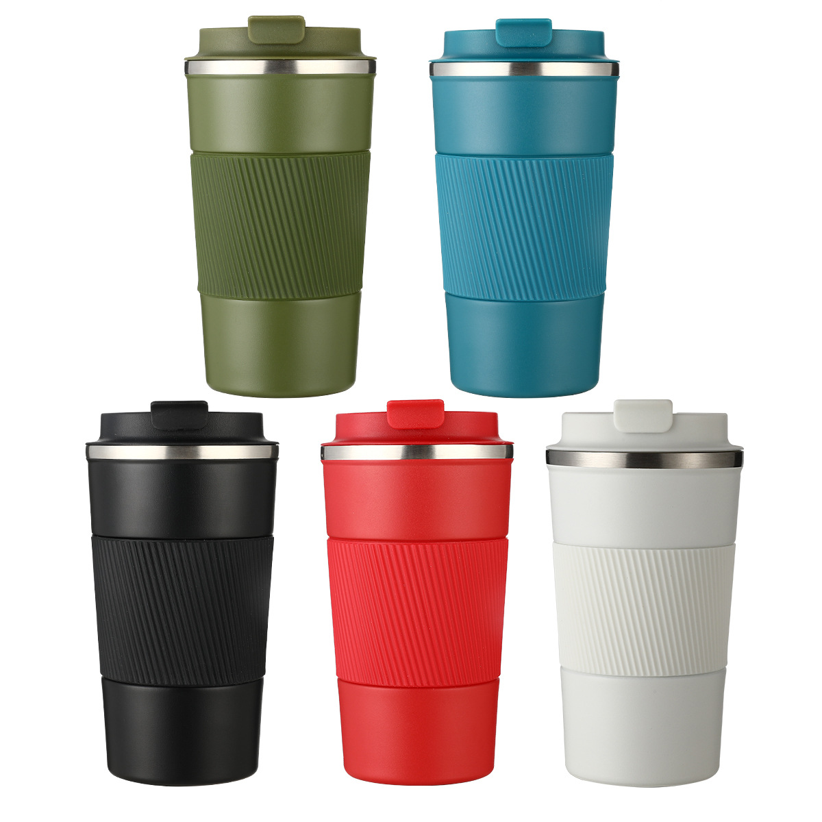 Intelligent 304 stainless steel third-generation coffee cup, thickened vacuum car insulated cup, outdoor business leather case gift cup Item Picture