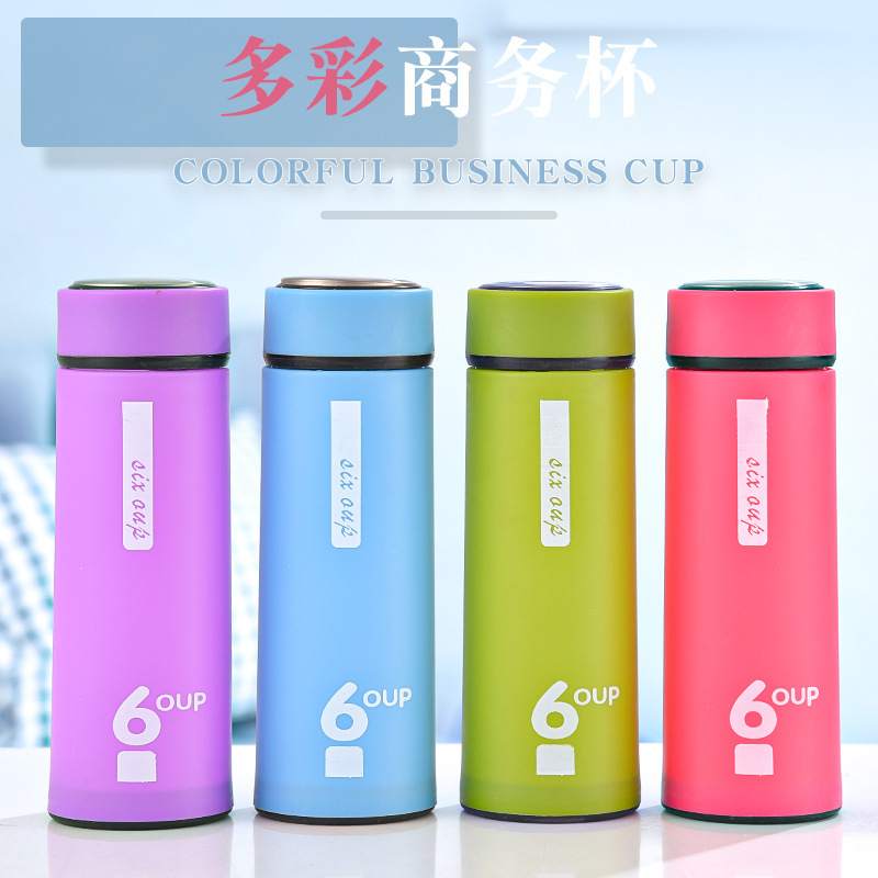 Wholesale double-layer business glass water cups with printed logos, small gifts for opening events, promotional advertisements, and portable cups full figure