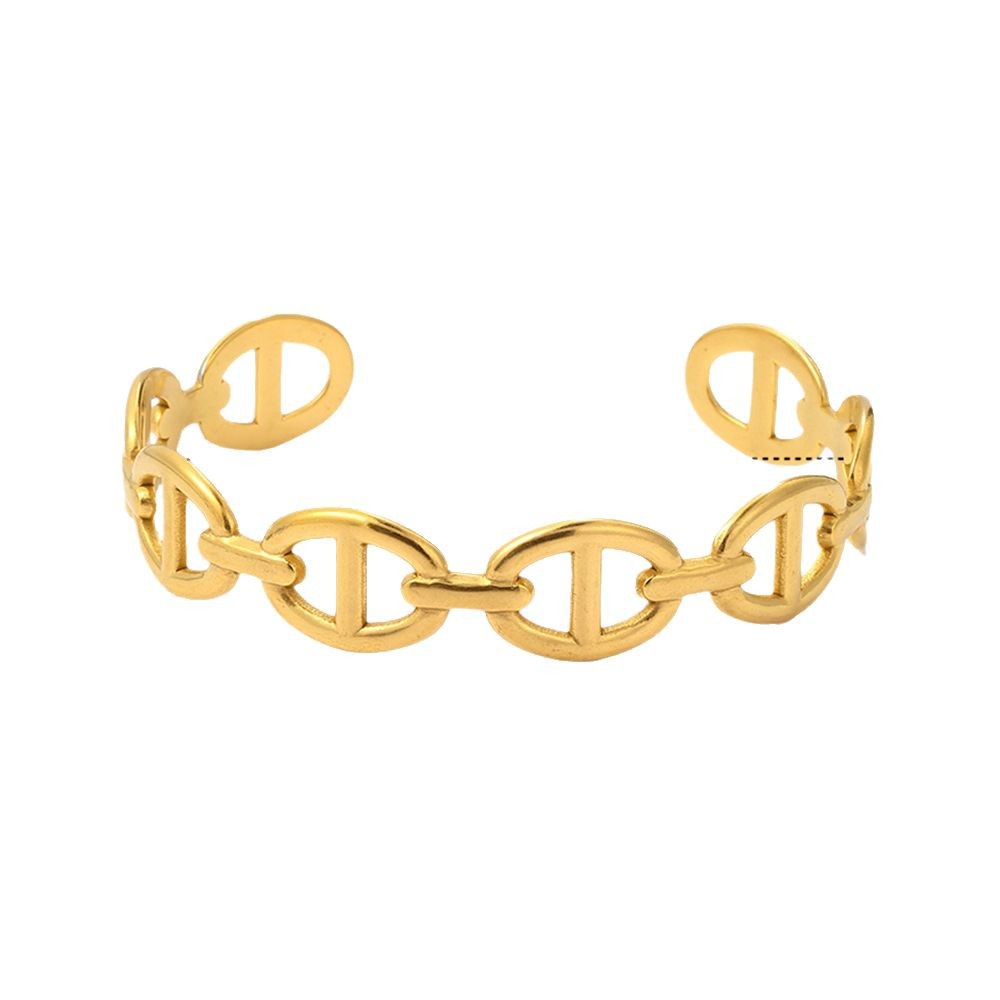 This cross-border gold-plated bracelet for women from Europe and America has a light luxury and high-end feel. The chain opening does not fade and is a bestseller on Amazon Item Picture