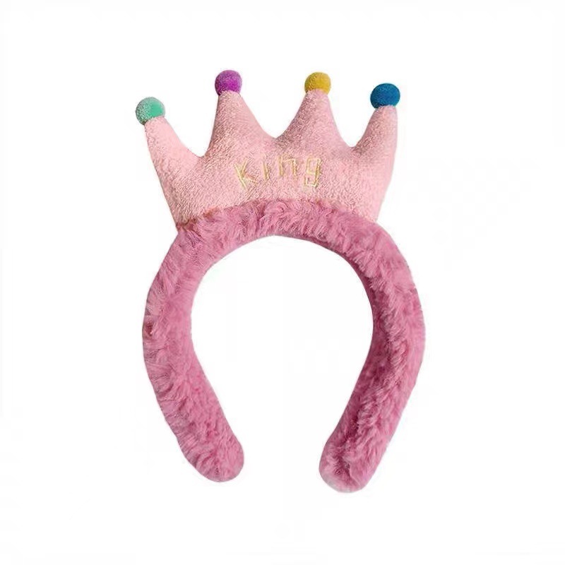 Crown facial cleansing hairband, hair tie, Korean Internet celebrity, sweet and cute hairpin, headband, versatile for going out hairpin Item Picture