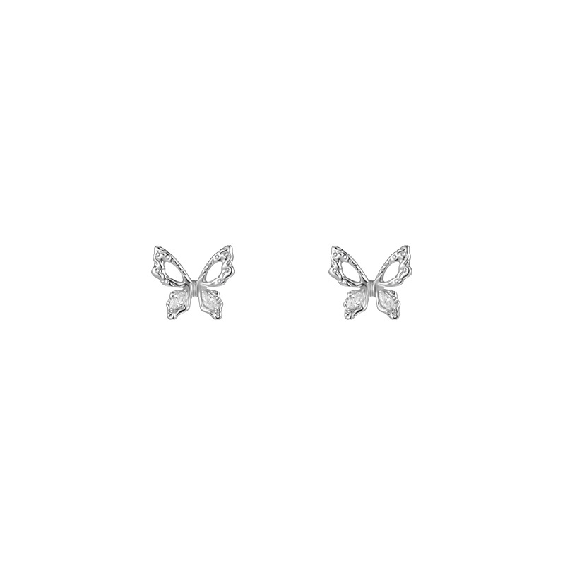925 Silver Needle Super Fairy Butterfly Stud Earrings, ins style, Niche design, high-end and light luxury earrings, women's versatile earrings wholesale Item Picture