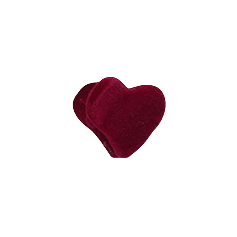 Korean velvet children's hair clips, heart-shaped mini hair clips, small scratch-off clips, girl bangs clips, scratch-off hair accessories, headwear for girls Item Picture