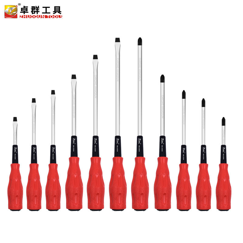 Repair of through-hole screwdriver, flat-head super-hard industrial-grade striking screwdriver, cross-head extended heavy-duty through-hole screwdriver Item Picture
