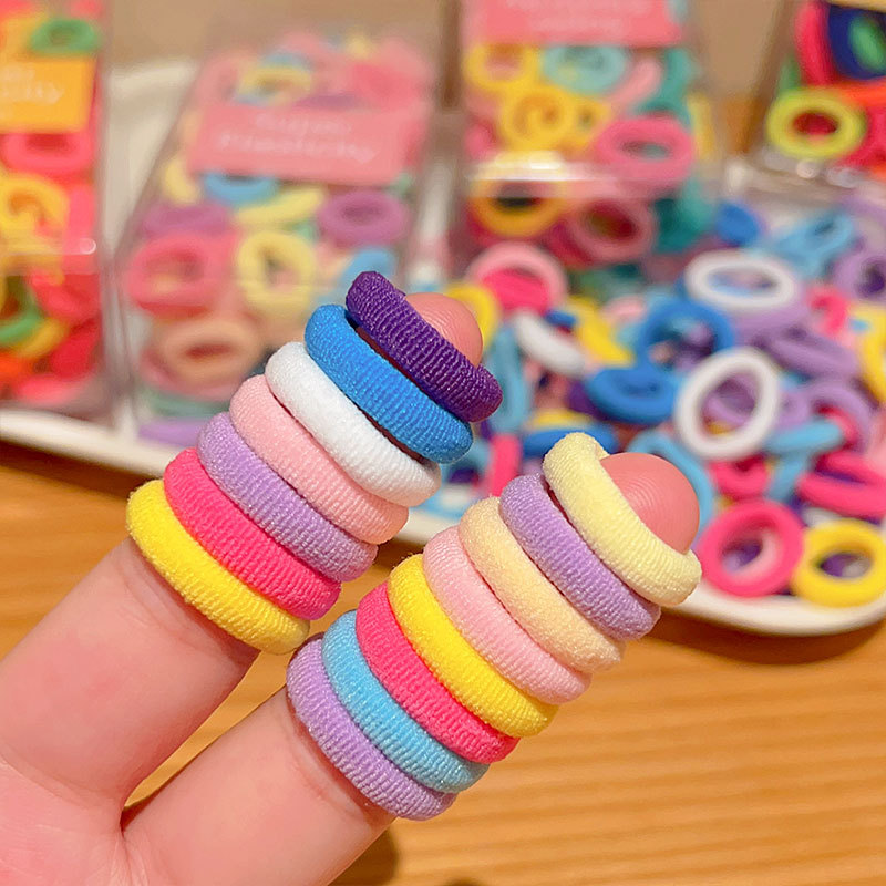 Children's rubber bands, girls' hair ties, high appearance level, girls' hair won't hurt, babies' braids, hair ties, girls' ponytails, rubber bands and rubber rings Specification drawing