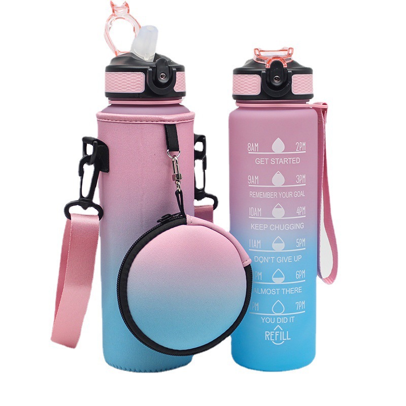 Cross-border best-selling 32oz space cup with SBR diving material cover, portable 1000ML pot protective case with a hand strap Item Picture