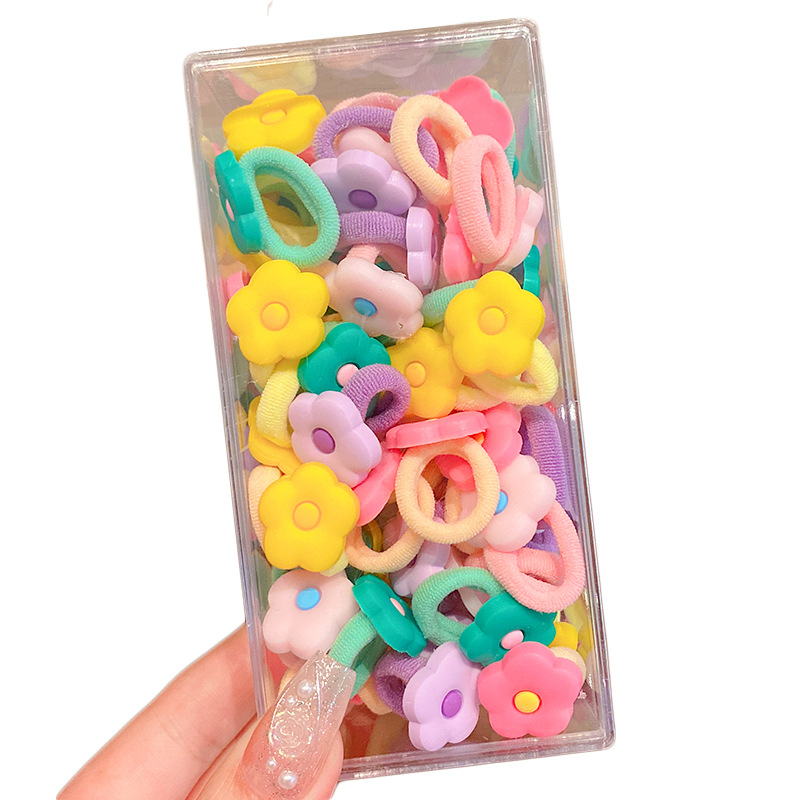 Children's rubber bands do not hurt hair. Baby cartoon towel rings. High elasticity. Little girls' hair ties. Infant rubber bands Item Picture