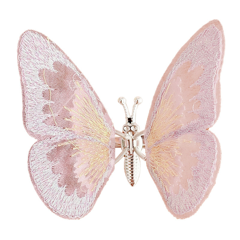 Moving butterfly handmade hair clips, summer children's princess cute little girl headwear, ancient-style hair accessories, Hanfu hair clips Item Picture