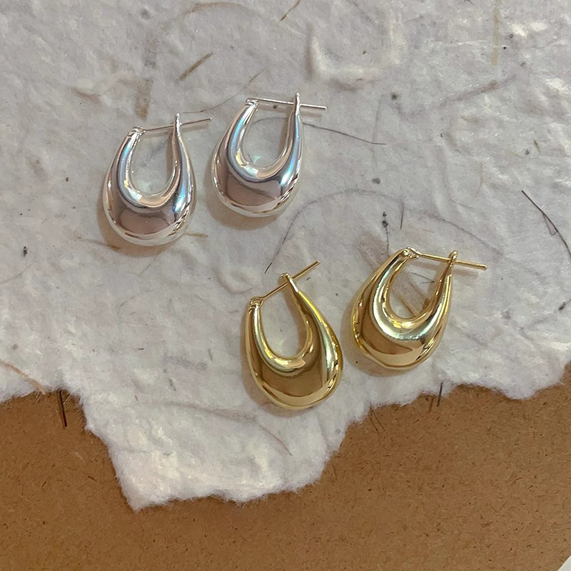 fever's same style metal U-shaped earrings, a niche design with a high-end feel, new 2025 bestseller earrings for women Specification drawing