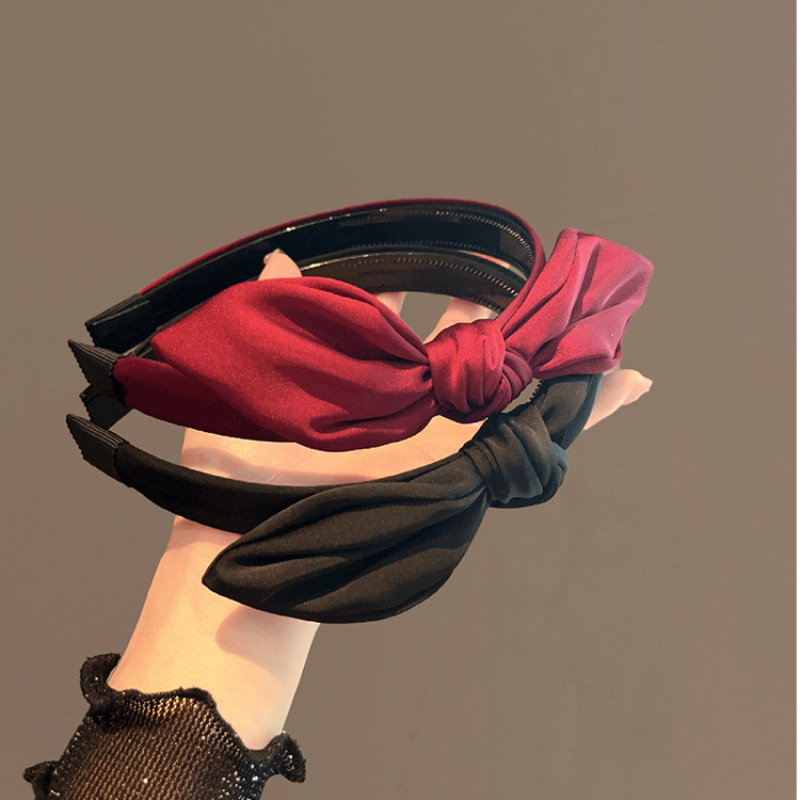 The Story of the Rose, the same red rabbit-ear hairband for women as Liu Yifei and Huang Yimei, summer bow headband hairpin Specification drawing