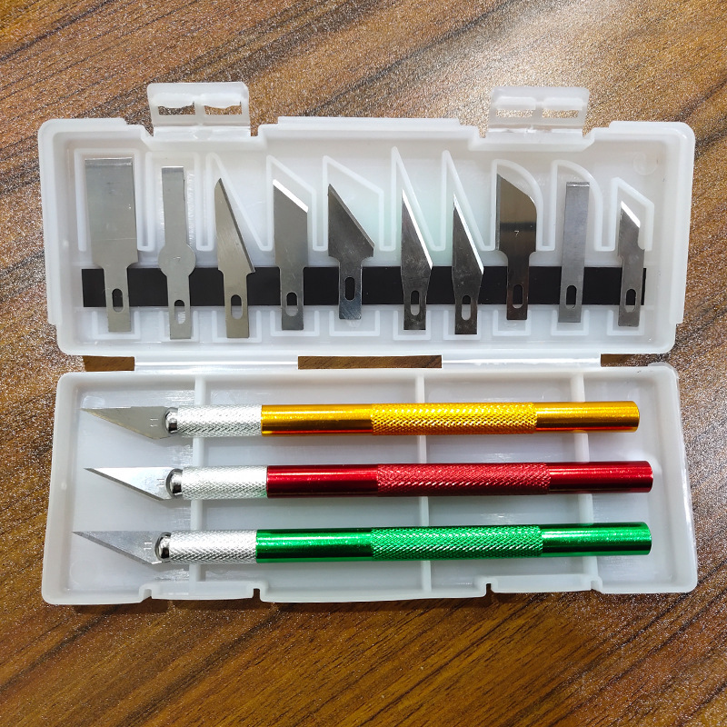 Engraving knife set, metal rod engraving knife, high appearance level, journal pen knife, model making, mobile phone film application, art knife undefined