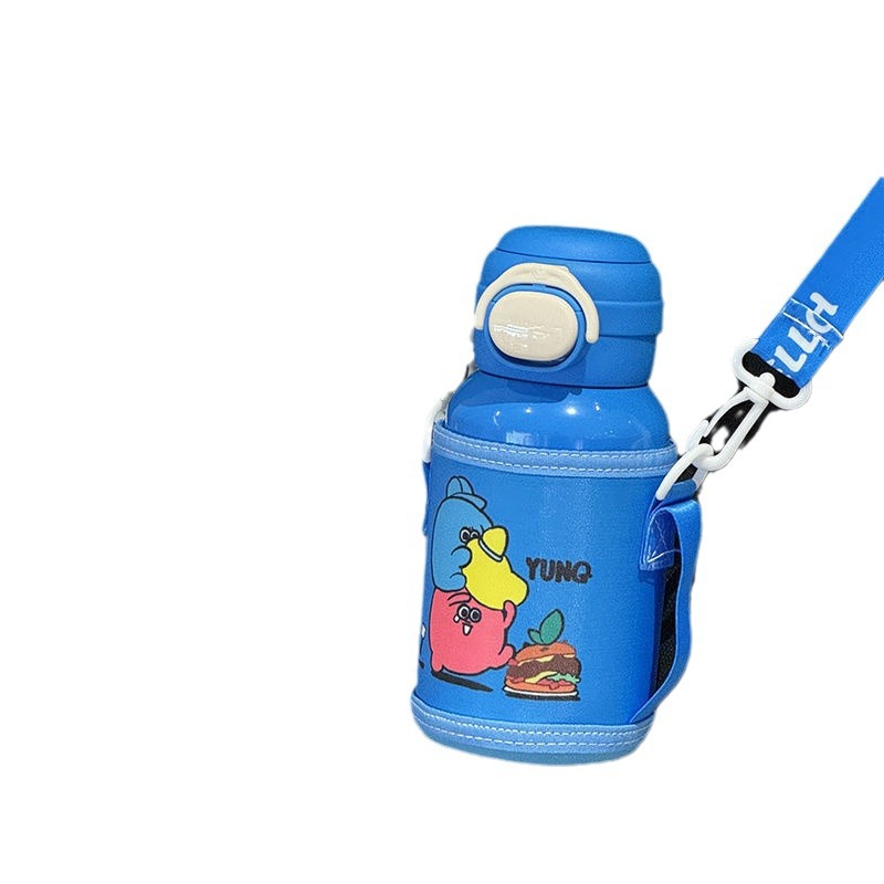 New type of insulated cup for girls, high appearance level, cute animal straw, stainless steel portable universal water cup with straw Item Picture