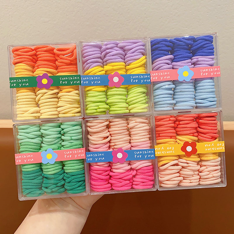 Children's rubber bands, girls' hair won't be hurt. Candy-colored rubber bands, ponytail hair ties, babies' small tubs, thumb hair bands full figure