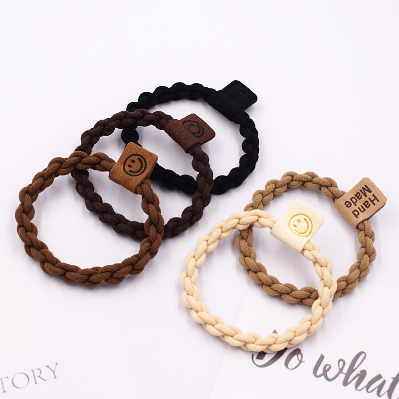 2022 New Korean version high-cut rope thickened, simple and durable leather band women's hair tie, rubber band hair accessory and headwear full figure