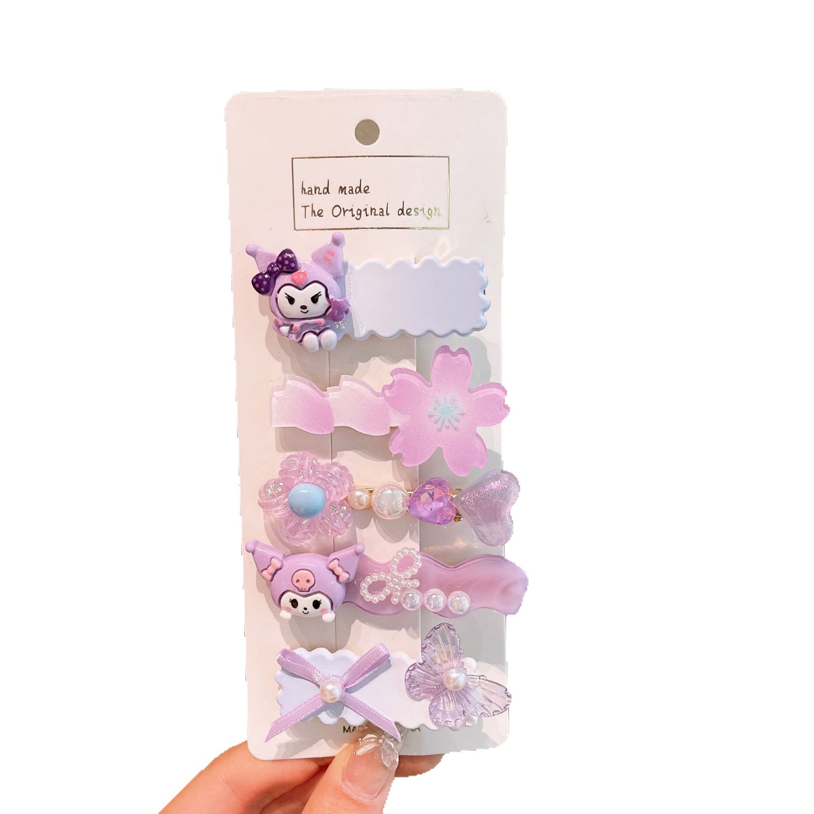 Cute cartoon children's Sanrio hair clips, girlish side bangs hair clips, ins sweet girl duckbill clips headwear Item Picture