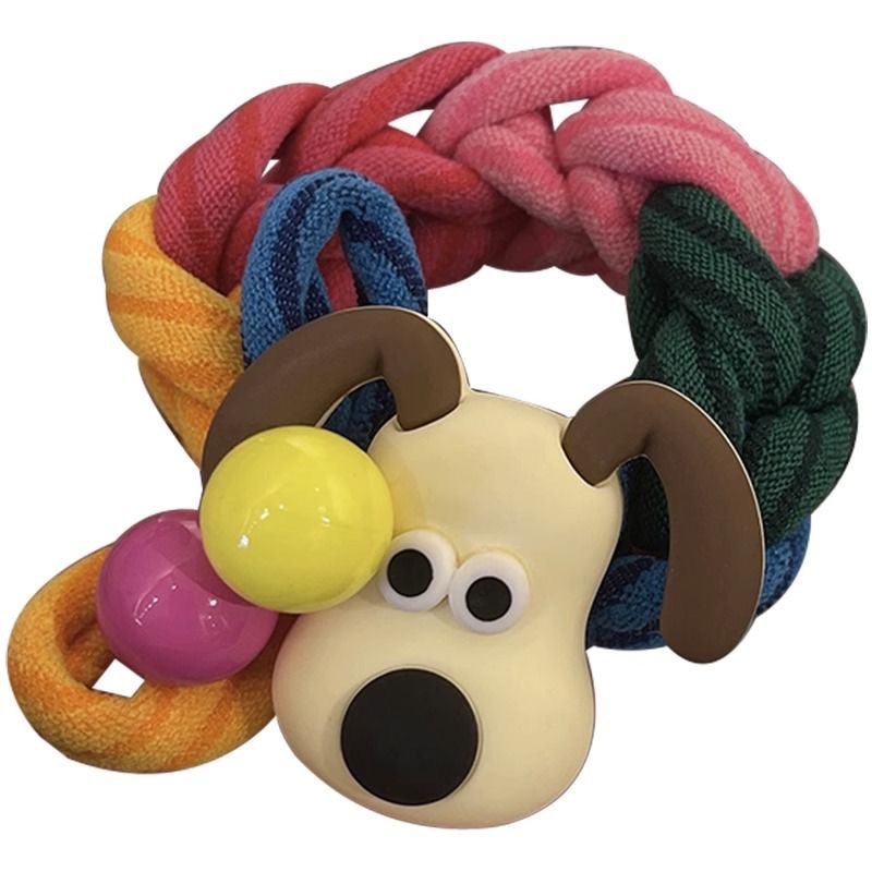 Cute dog headband for children 2023 new style braided hair band headwear for girls, large durable ponytail hair band for girls Item Picture