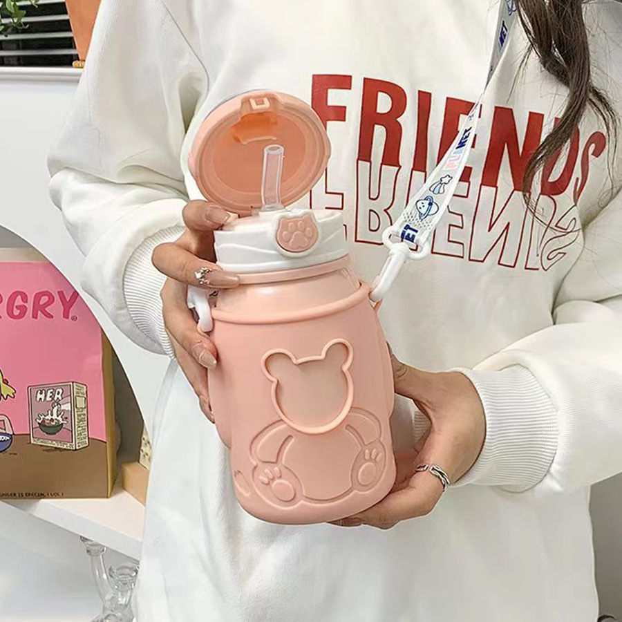 New 316 stainless steel insulated cup, men's and women's hugging planet children's water cup, student high appearance level cartoon water bottle full figure