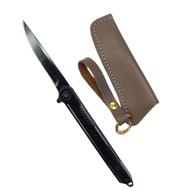Shenbi M390 steel feather pattern folding knife, outdoor camping pocket knife, portable fruit knife, high-hardness folding knife undefined