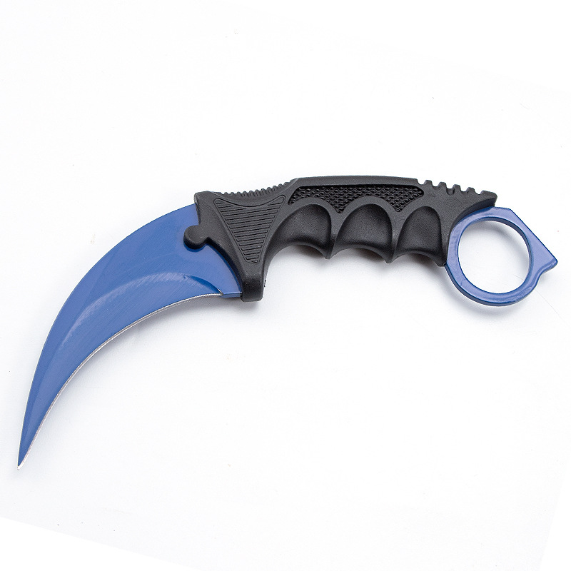 Factory wholesale solid-color claw knives, CSGO game scimitars, high-hardness claw knives, hand motion sharpening tool knives undefined
