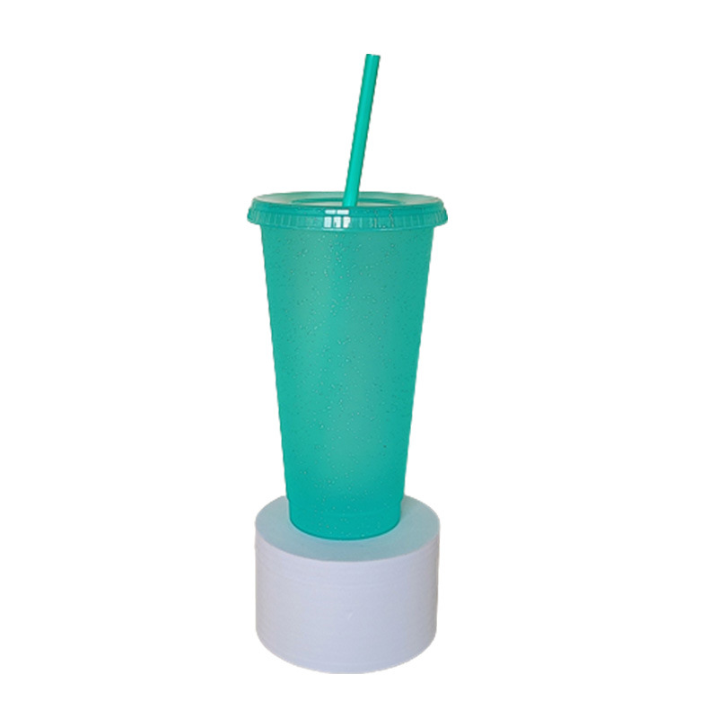 【 Processing and Customization 】 Large-capacity plastic straw cups, glitter cups, multi-color drinking cups for catering and tea bars, wholesale from the source Item Picture