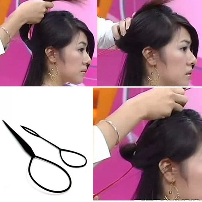 Universal hair straightening needle, children's hair remover, hair threading needle, girls' hair braiding tool, lazy person's hair braiding and braiding tool details Picture