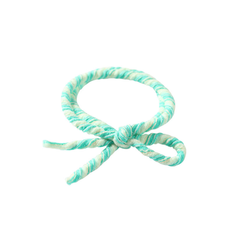 Korean style simple and fresh hair rope and hair accessory, basic 8-strand braid, leather band, 2-yuan store, factory direct batch, knotted Application Scenario
