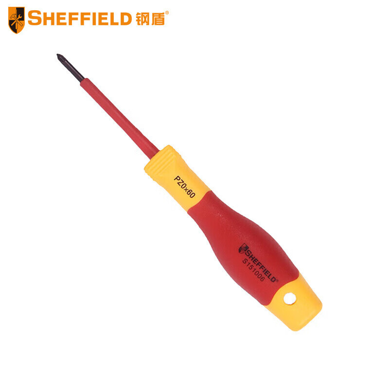 Steel Shield S151006 dual-color handle insulated cross-shaped screwdriver PZ0X60 high-voltage resistant screwdriver, electrically insulated tool undefined