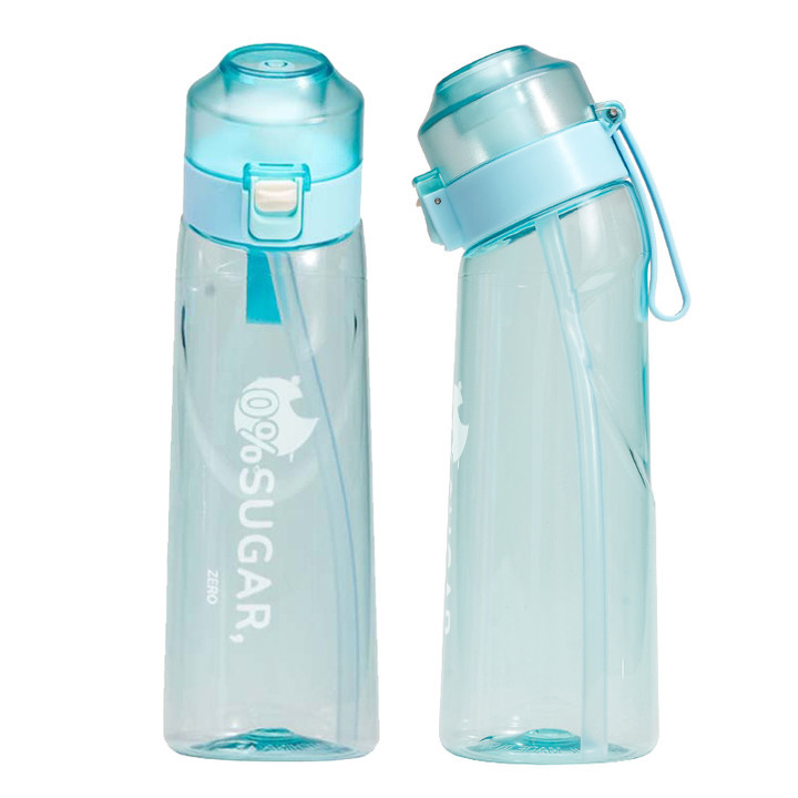 Cross-border Playfulness 650ml Fruit-flavored Cup, Sugar-Free and calorie flavored cup, Amazon Cross-border Straw Water Cup, Pop-up lid water cup Item Picture