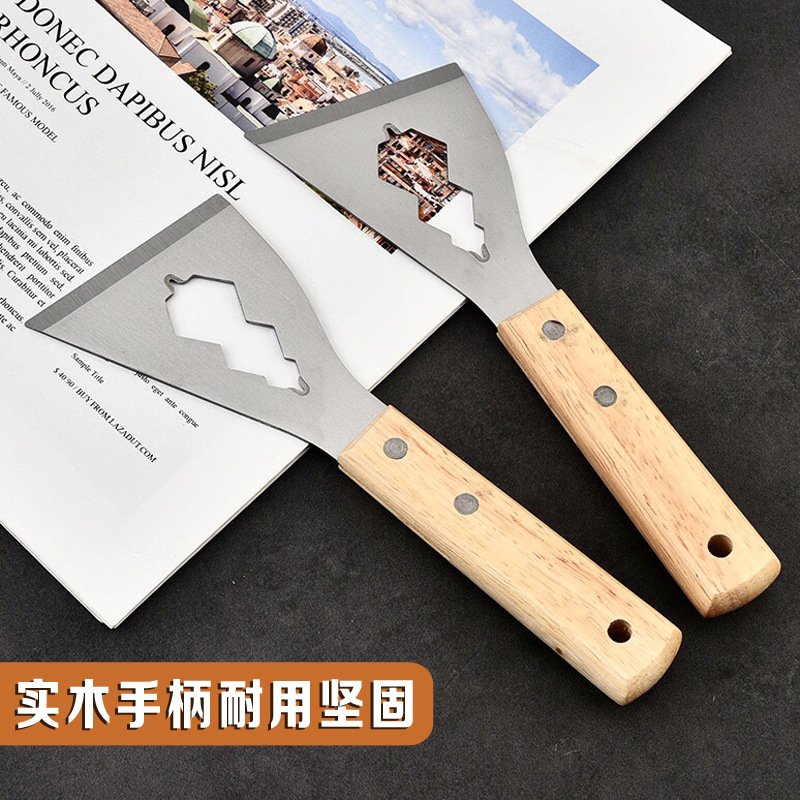 Thickened stainless steel cleaning scraper, grouting scraper, putty scraper, cement scraper, glue removal scraper, multi-functional decoration tool scraper Specification drawing