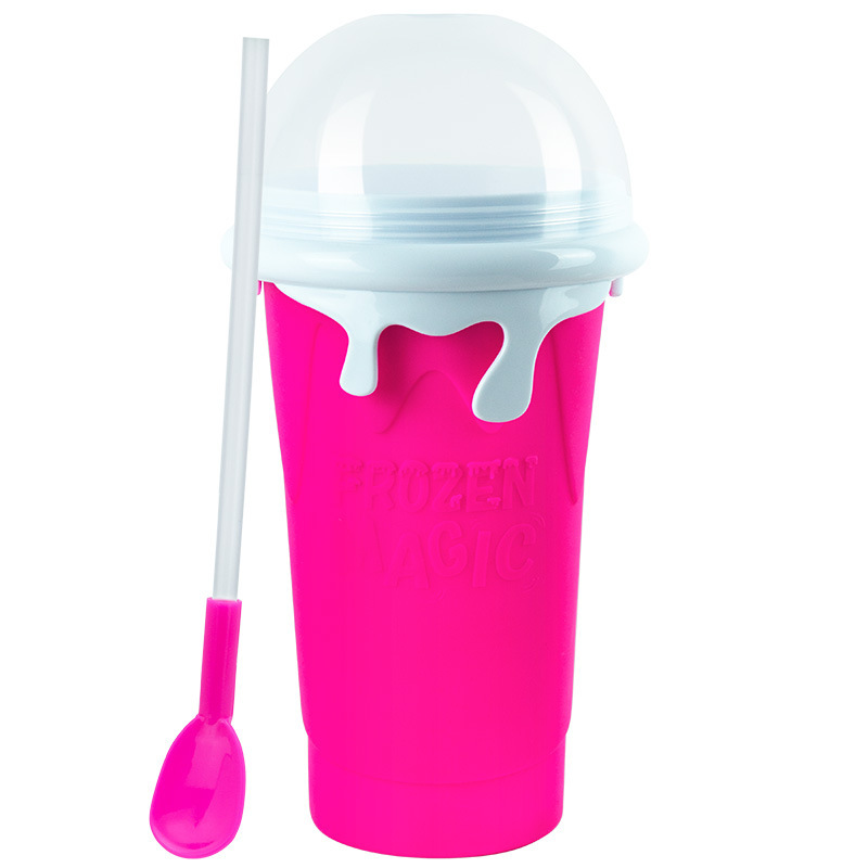 Amazon Home Smoothie Cup, Summer Shaker Smoothie Cup, Pinching Cup, One Pinch to become an ice cup, a popular refrigerated cup Application Scenario