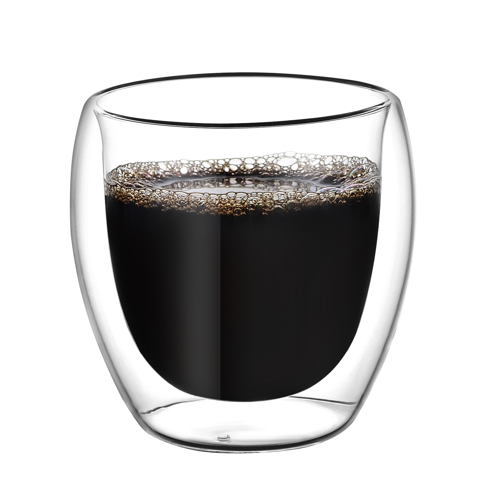Double-layer insulated glass cups for home creative breakfast, milk and juice drink cups, high borosilicate glass coffee cups Item Picture