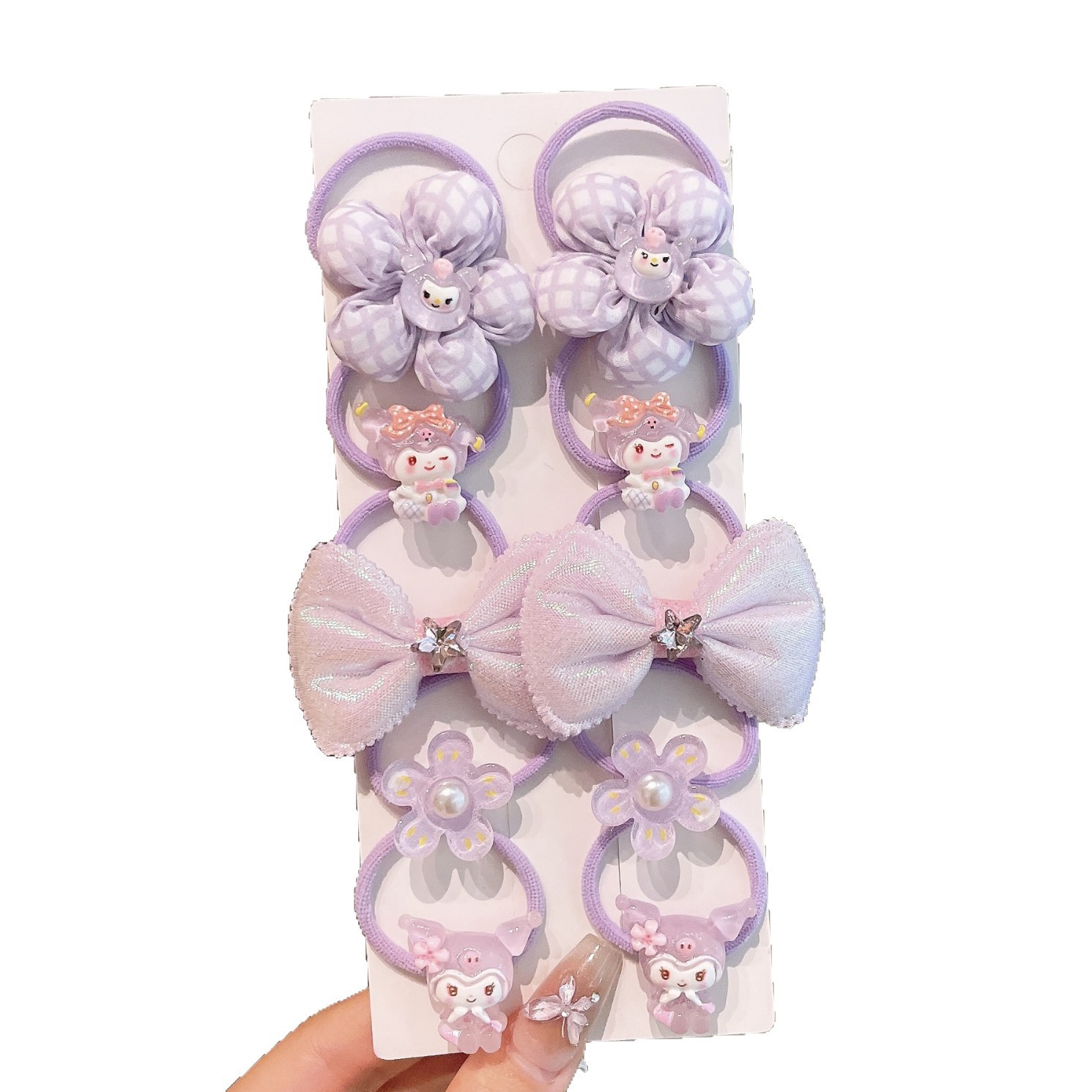 2025 Children's hair band, girls' hair tie, Little Girls' bun hair flower hair accessory, Baby ponytail hair tie headaccessory Item Picture