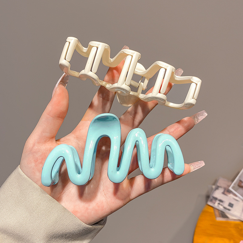 Jelly-colored wave grippers, back of the head, hair grippers, hair clips, shark clips, hair clips, hair accessories, summer hair clips and headwear Specification drawing