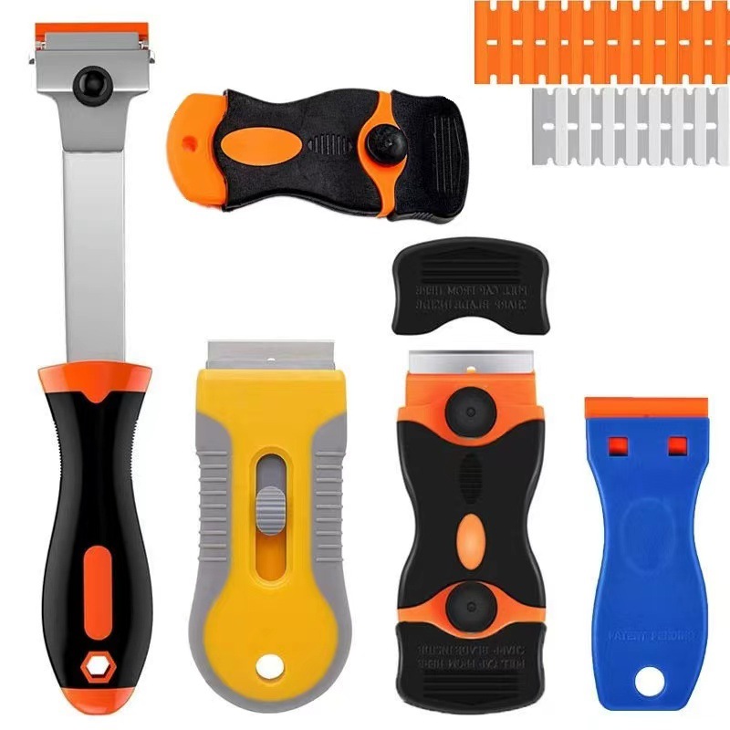 Multi-functional scraper, double-head scraper, extended scraper, glue remover, car film application tool, cleaning scraper full figure
