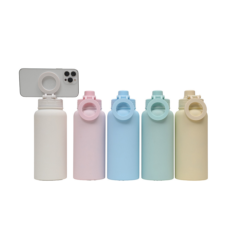 New large-capacity 1L insulated cup, mobile phone magnetic stand water cup, high appearance level stainless steel outdoor sports water cup Application Scenario