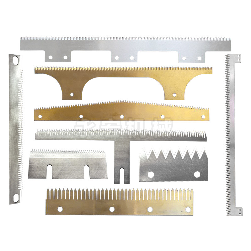 Toothed blade packaging machine, toothed knife, serrated cutting knife, sealing knife, special-shaped blade, direct supply for cutting glue, film and paper Item Picture