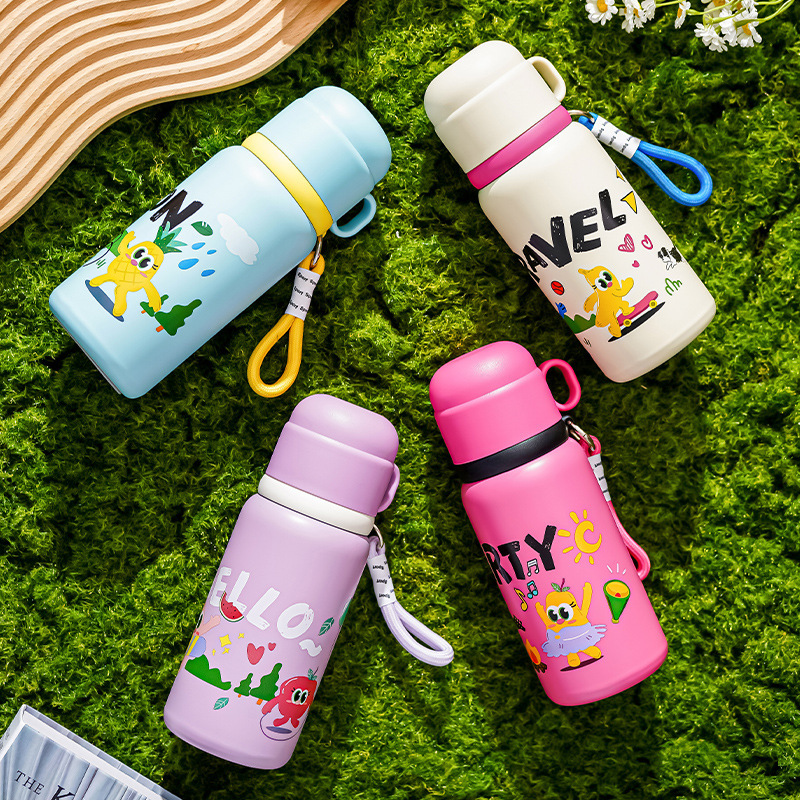2024 New cartoon spotted high appearance level insulated cup, women's portable cup, student-specific children's water cup, straw cup Application Scenario