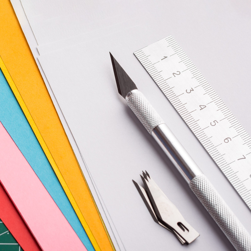 Wholesale metal aluminum alloy engraving knife sets, handcrafted paper-cutting creation utility knives, mobile phone film application cutting and engraving knives Specification drawing