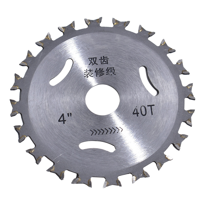 Factory direct sales of double-tooth woodworking saw blades, Angle grinding machine saw blades, 4-inch double-sided cutting blades, hard alloy circular saw blades Item Picture