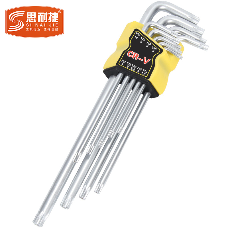 CRV hexagonal wrench with holes, special-shaped L-shaped anti-disassembly screwdriver, loose set available for selection Specification drawing