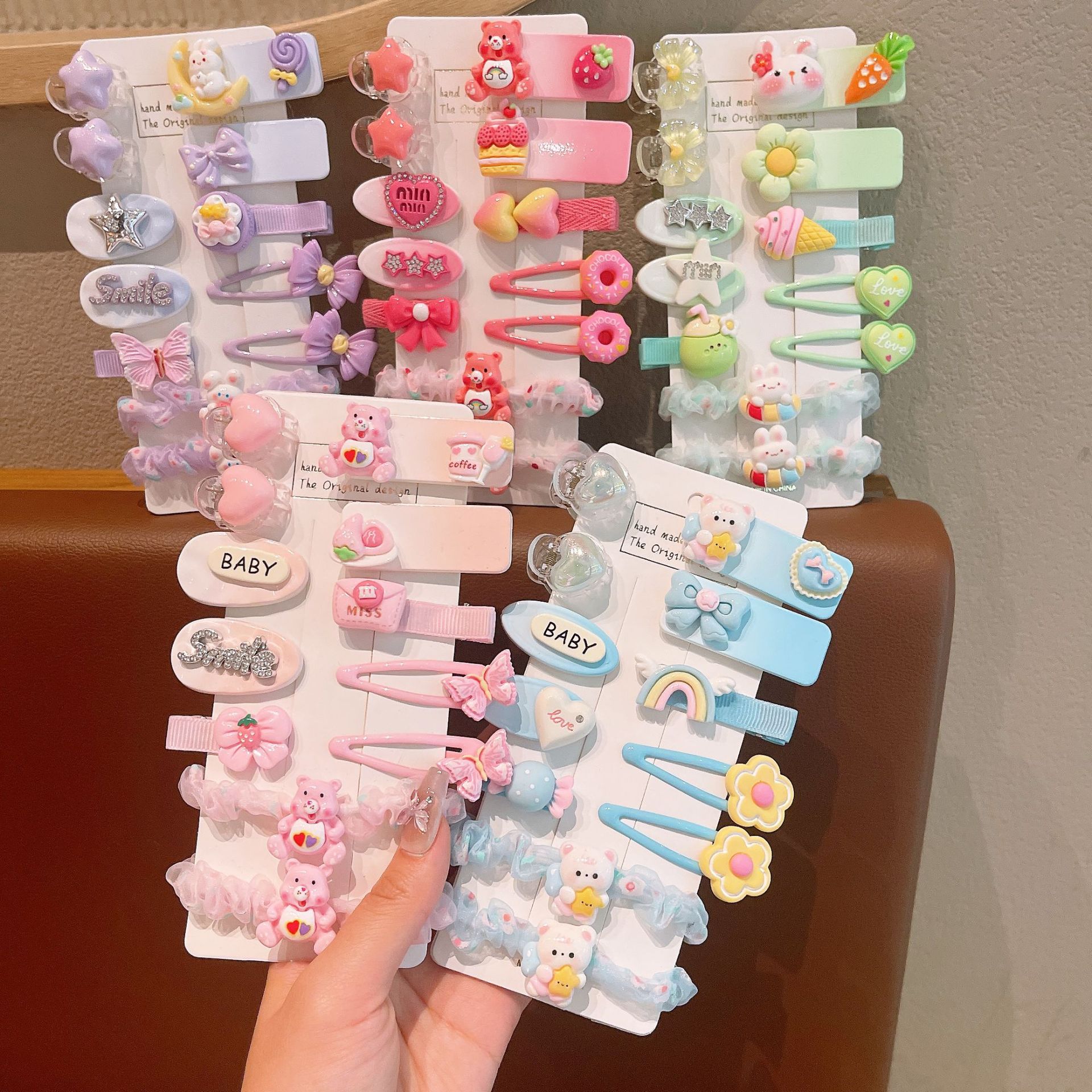 Sweet children's hair clips, super cute cartoon BB clips, cartoon hair bands, princess side clips, fairy candy-colored bangs clips details Picture