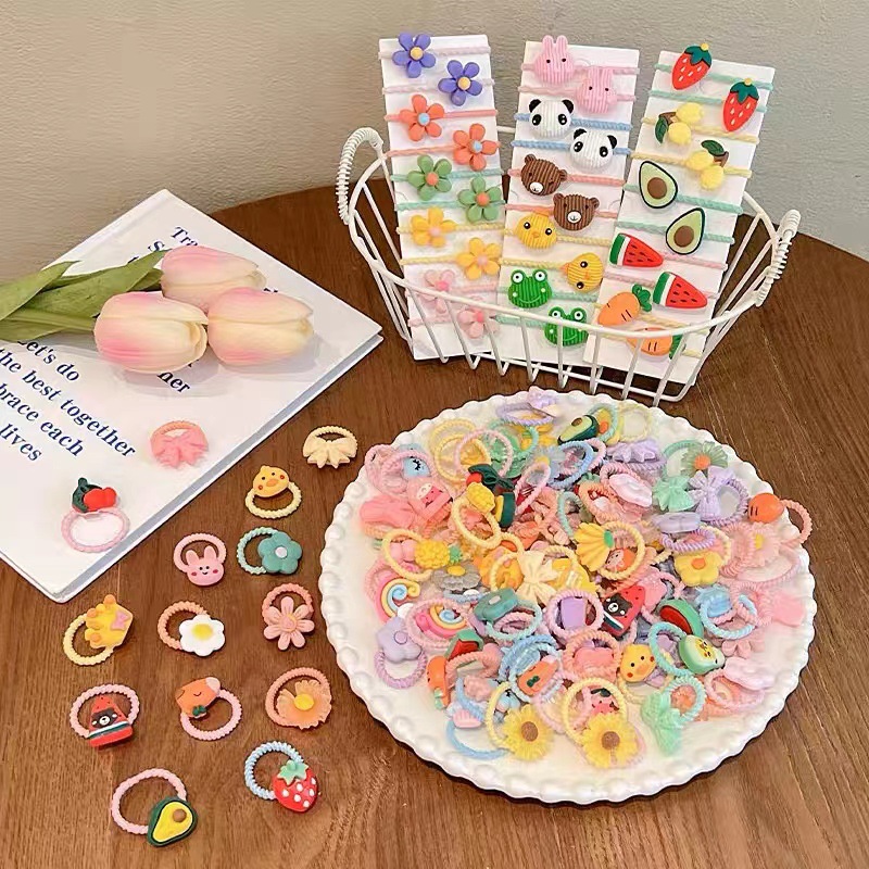 Children's rubber bands do not damage hair and have good elasticity. Girls' rubber bands, baby hair ties, small hair ties, chirp hair bands, hair accessories Specification drawing